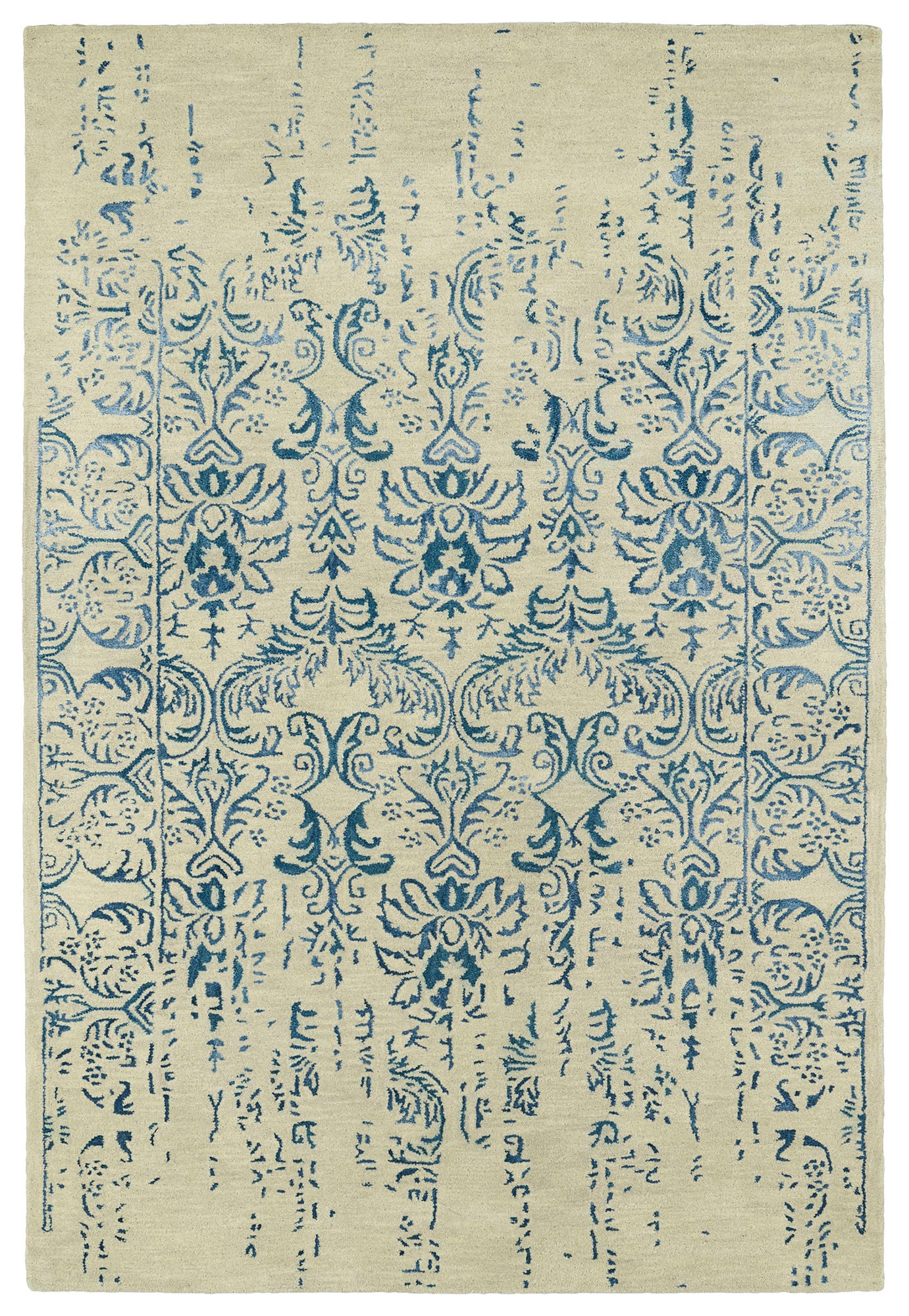 Kaleen Mercery Collection Light Blue Throw Rug 2' x 3'