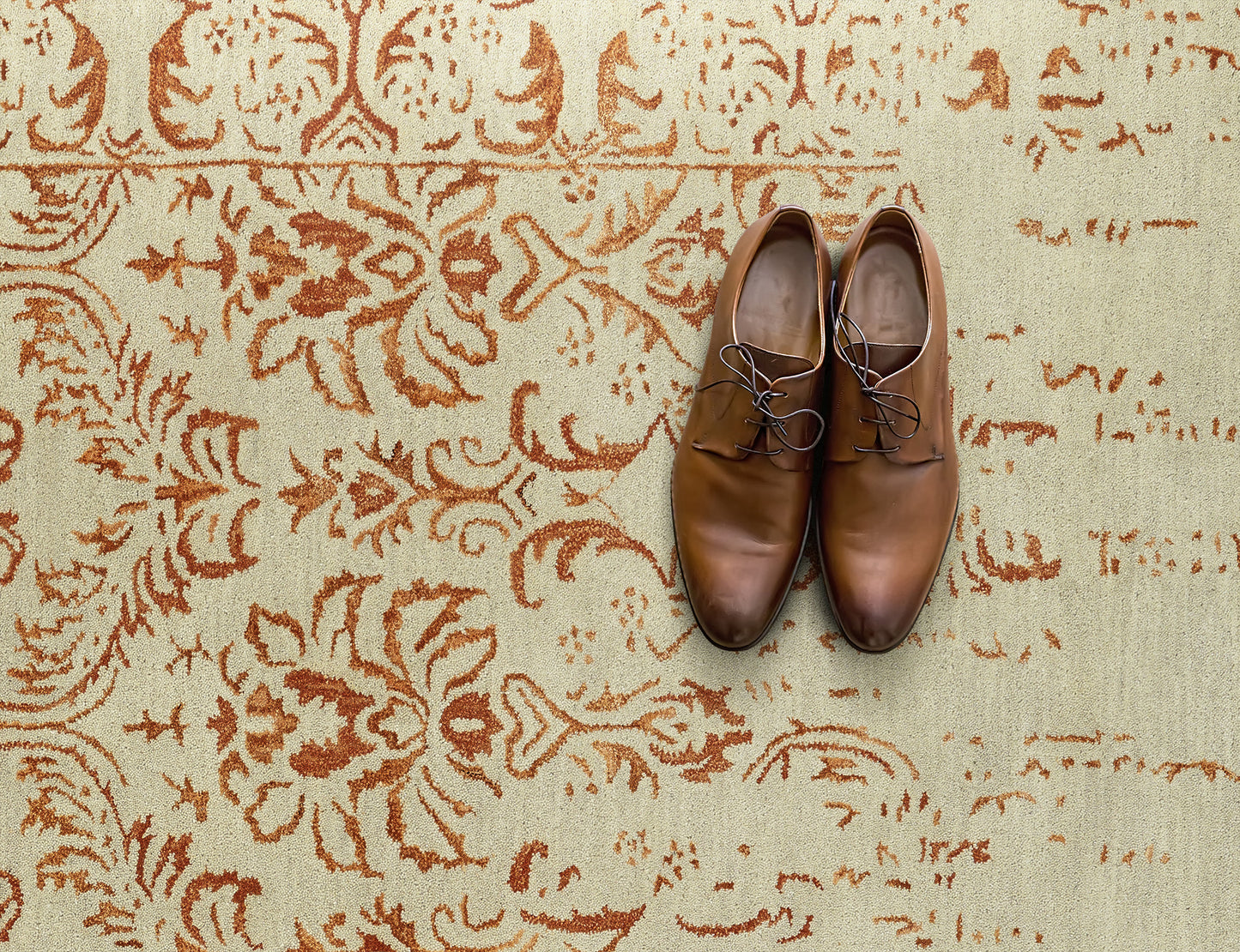 Kaleen Mercery Collection Light Paprika Area Rug 3'6" x 5'6"