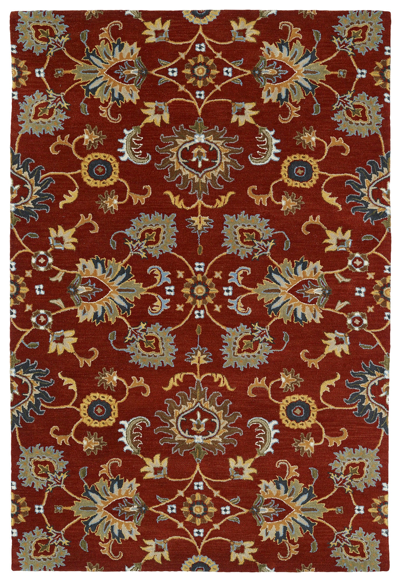 Kaleen Middleton Collection Dark Red Throw Rug 2' x 3'
