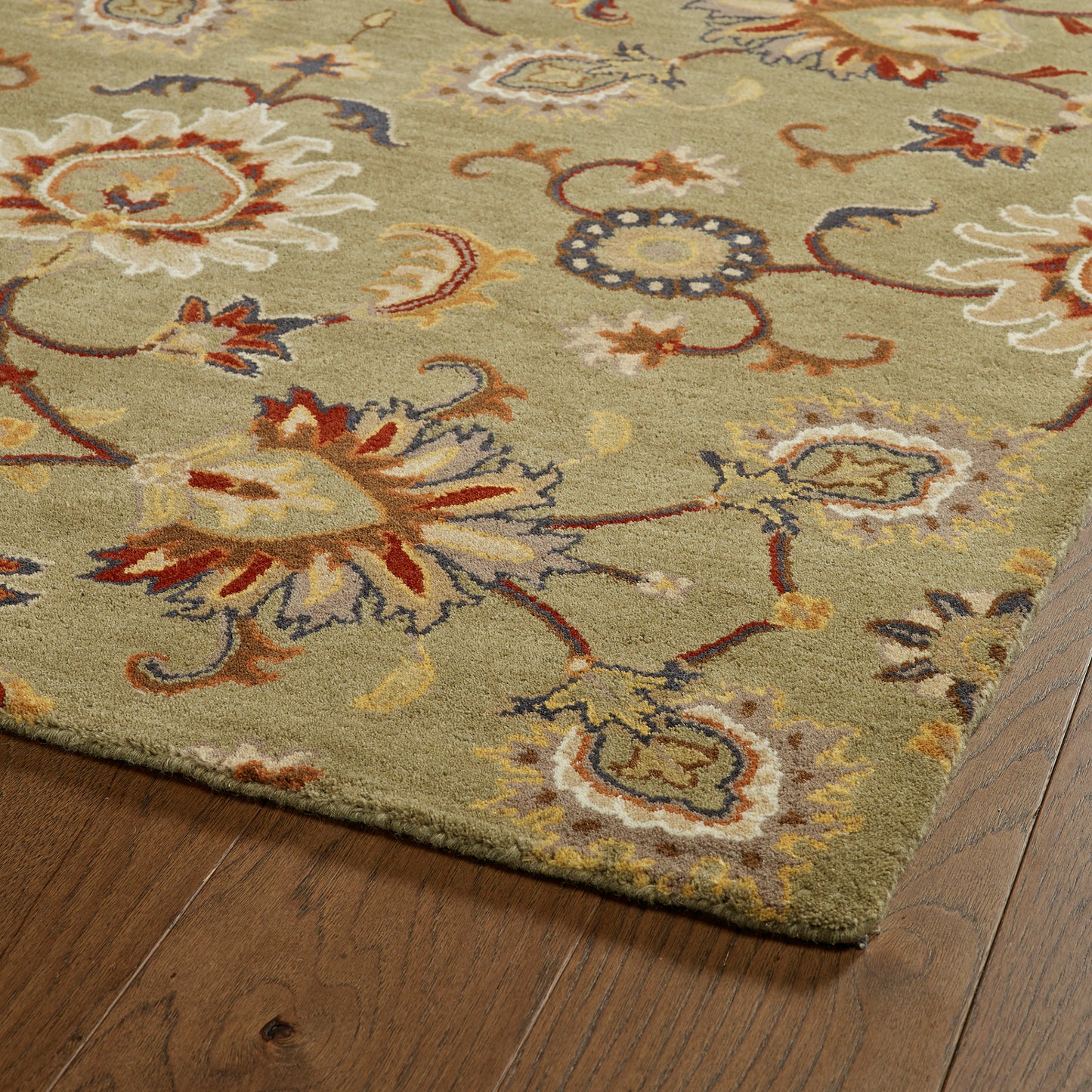 Kaleen Middleton Collection Light Green Throw Rug 2' x 3'