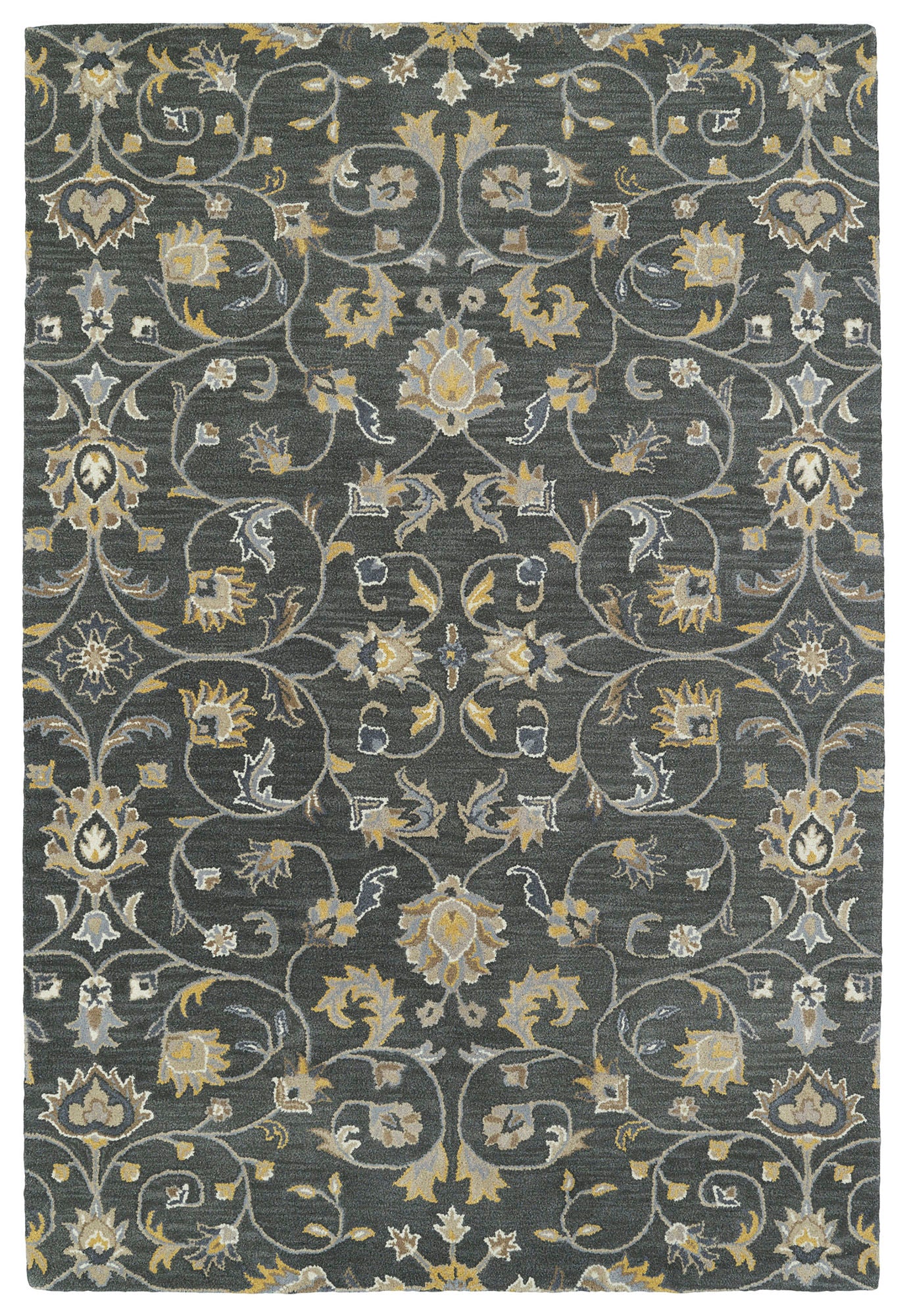 Kaleen Middleton Collection Light Graphite Throw Rug 2' x 3'