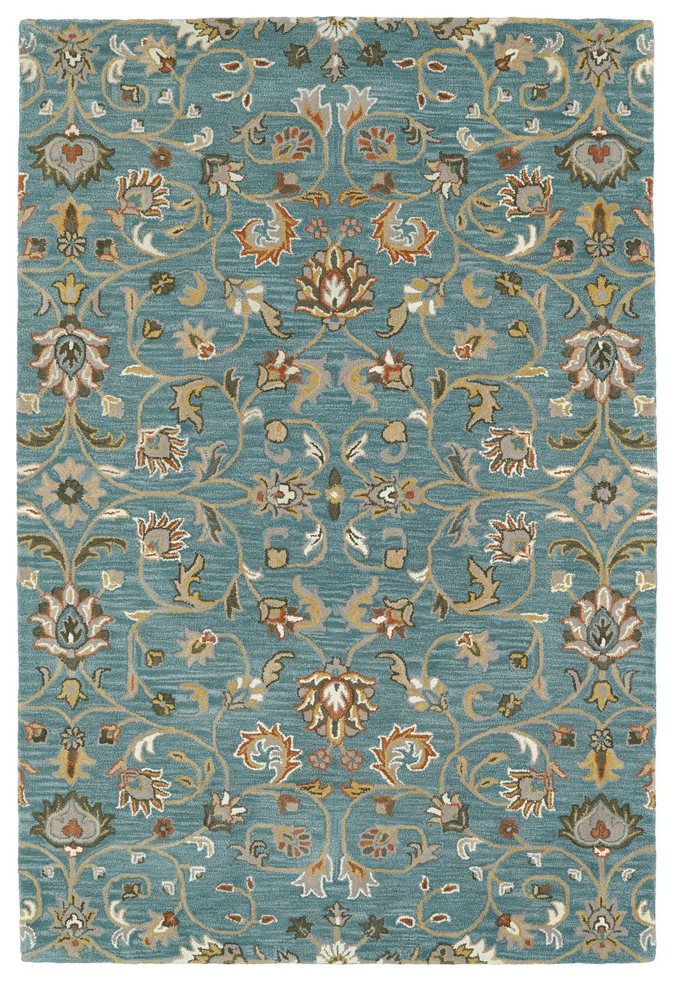 Kaleen Middleton Collection Light Turquoise Throw Rug 3' x 5'