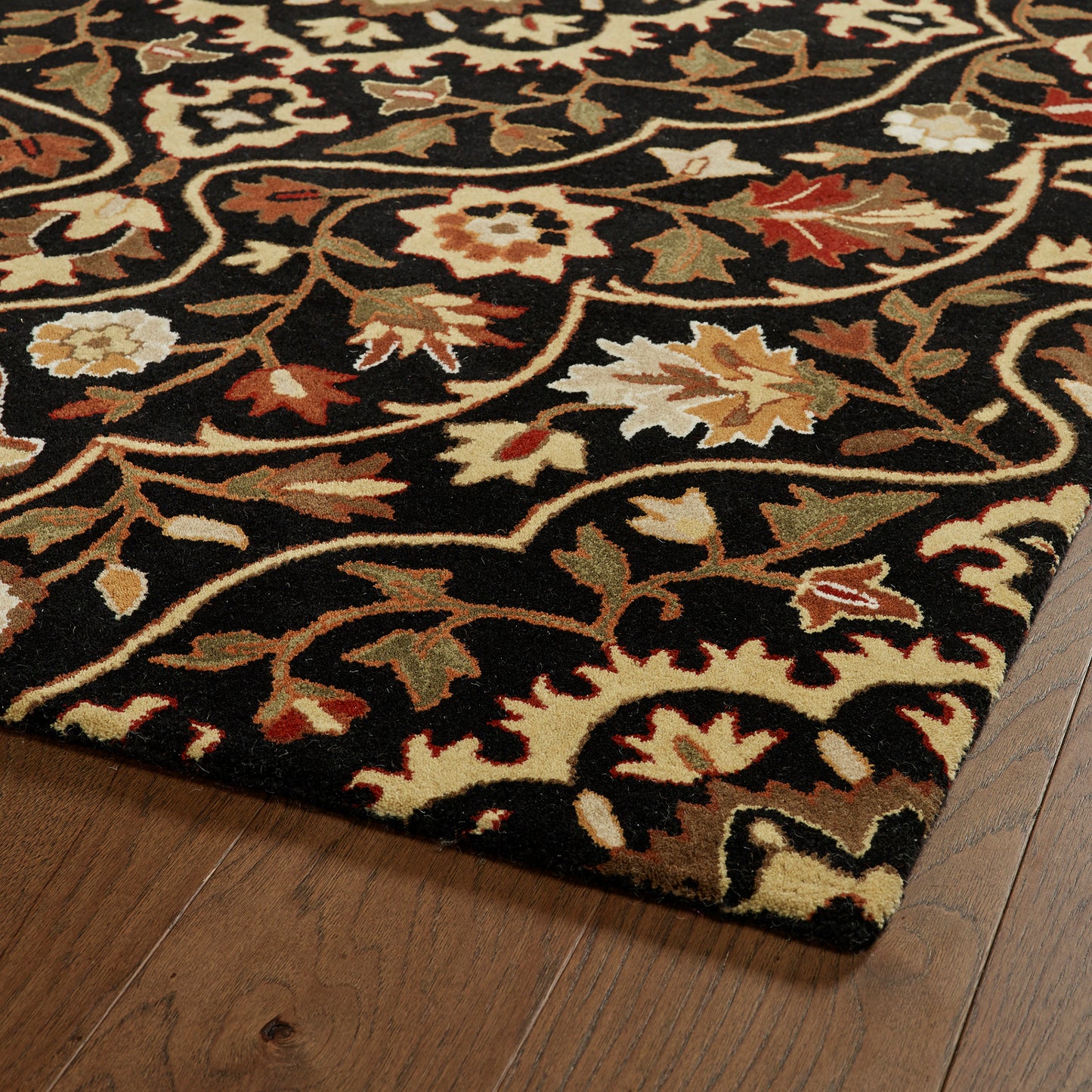 Kaleen Middleton Collection  Black Throw Rug 2' x 3'