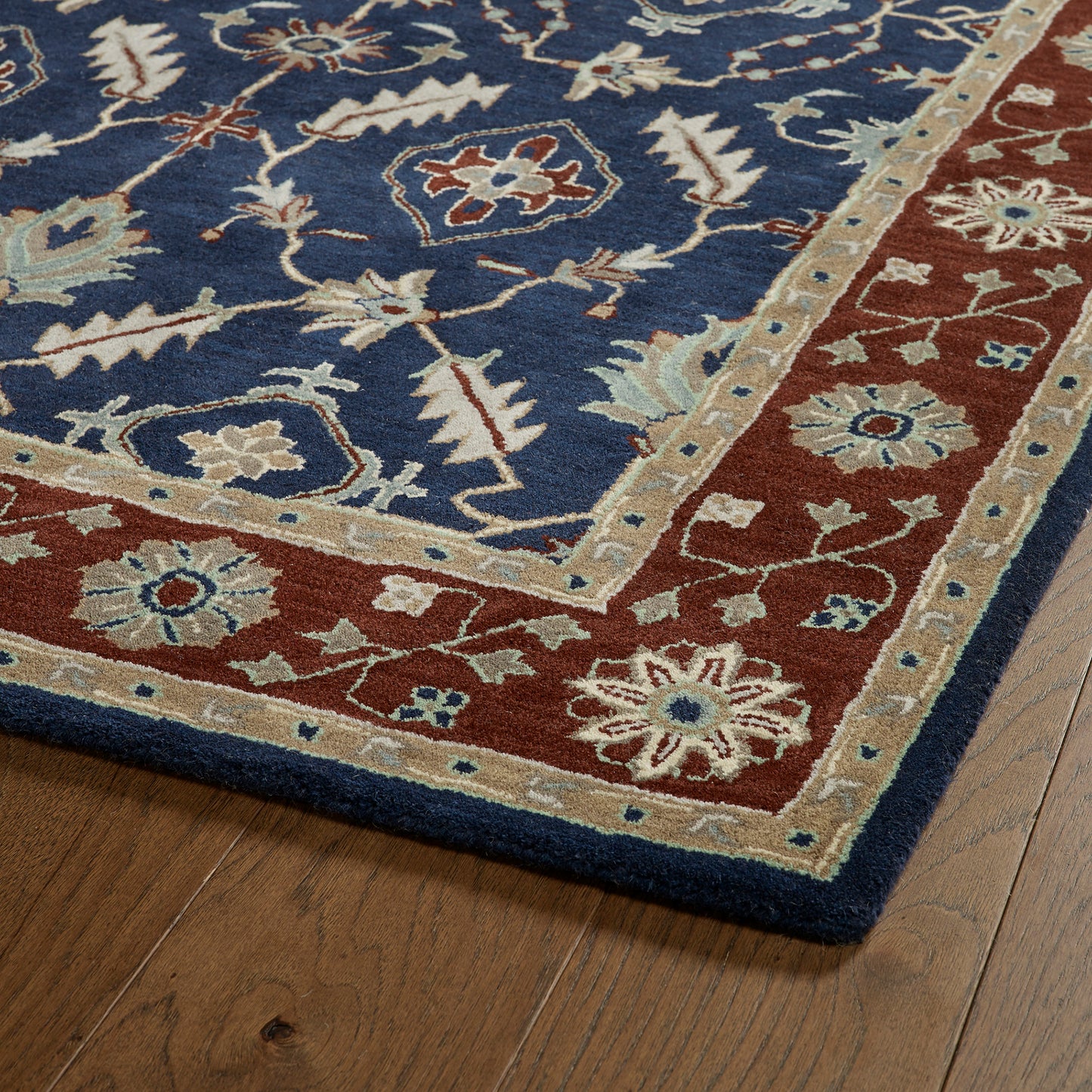 Kaleen Middleton Collection Dark Navy Throw Rug 3' x 5'