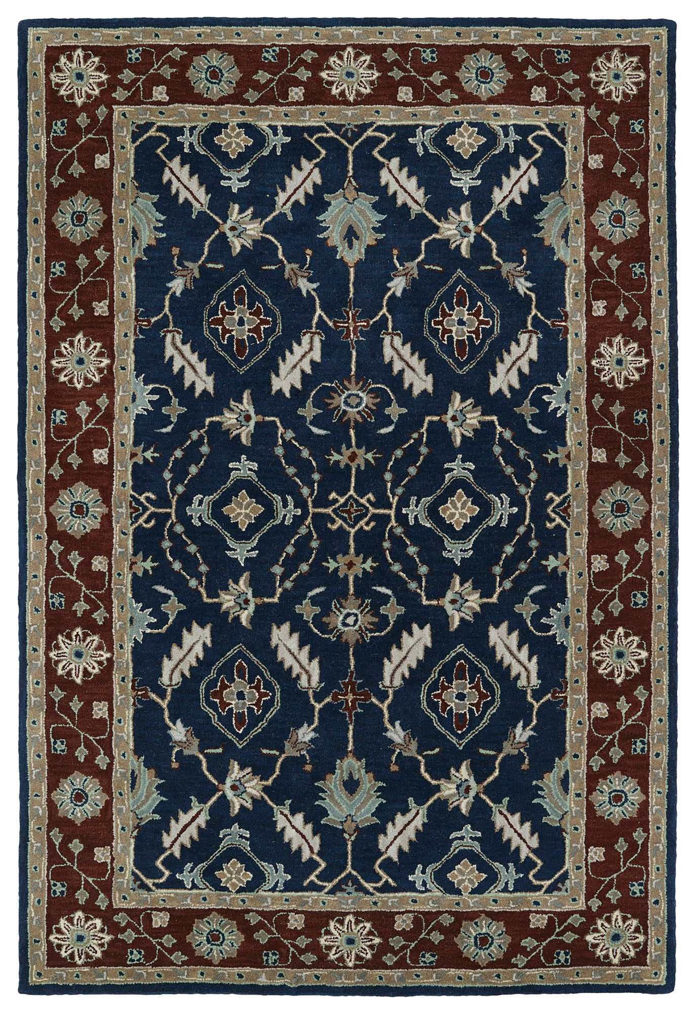 Kaleen Middleton Collection Dark Navy Throw Rug 3' x 5'