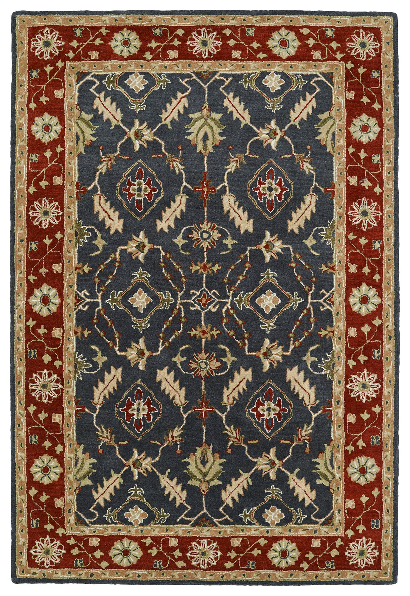 Kaleen Middleton Collection Dark Charcoal Throw Rug 3' x 5'