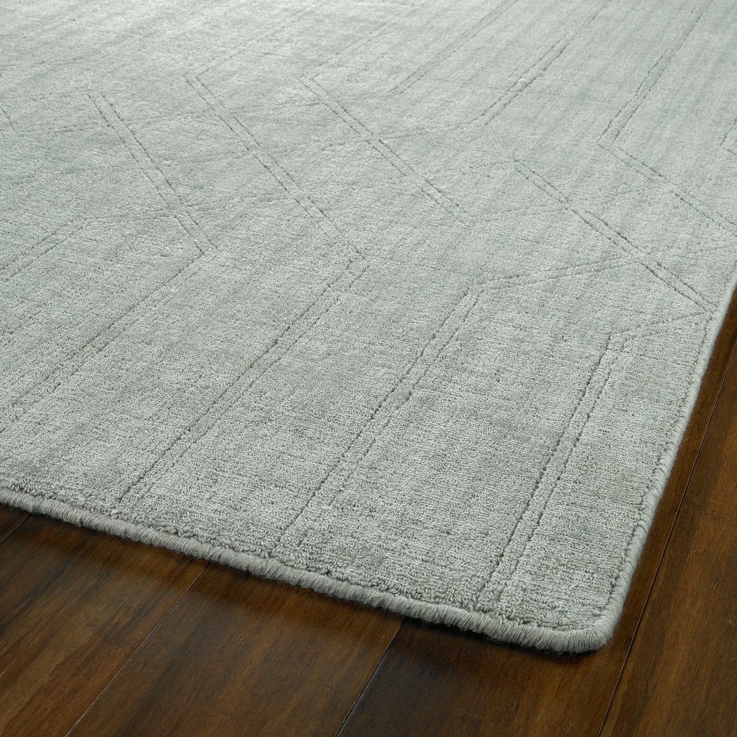 Kaleen Minkah Collection Light Silver Throw Rug 2' x 3'