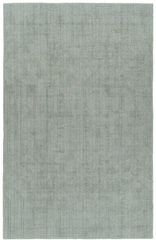 Kaleen Minkah Collection Light Silver Area Rug 7'6" x 9'