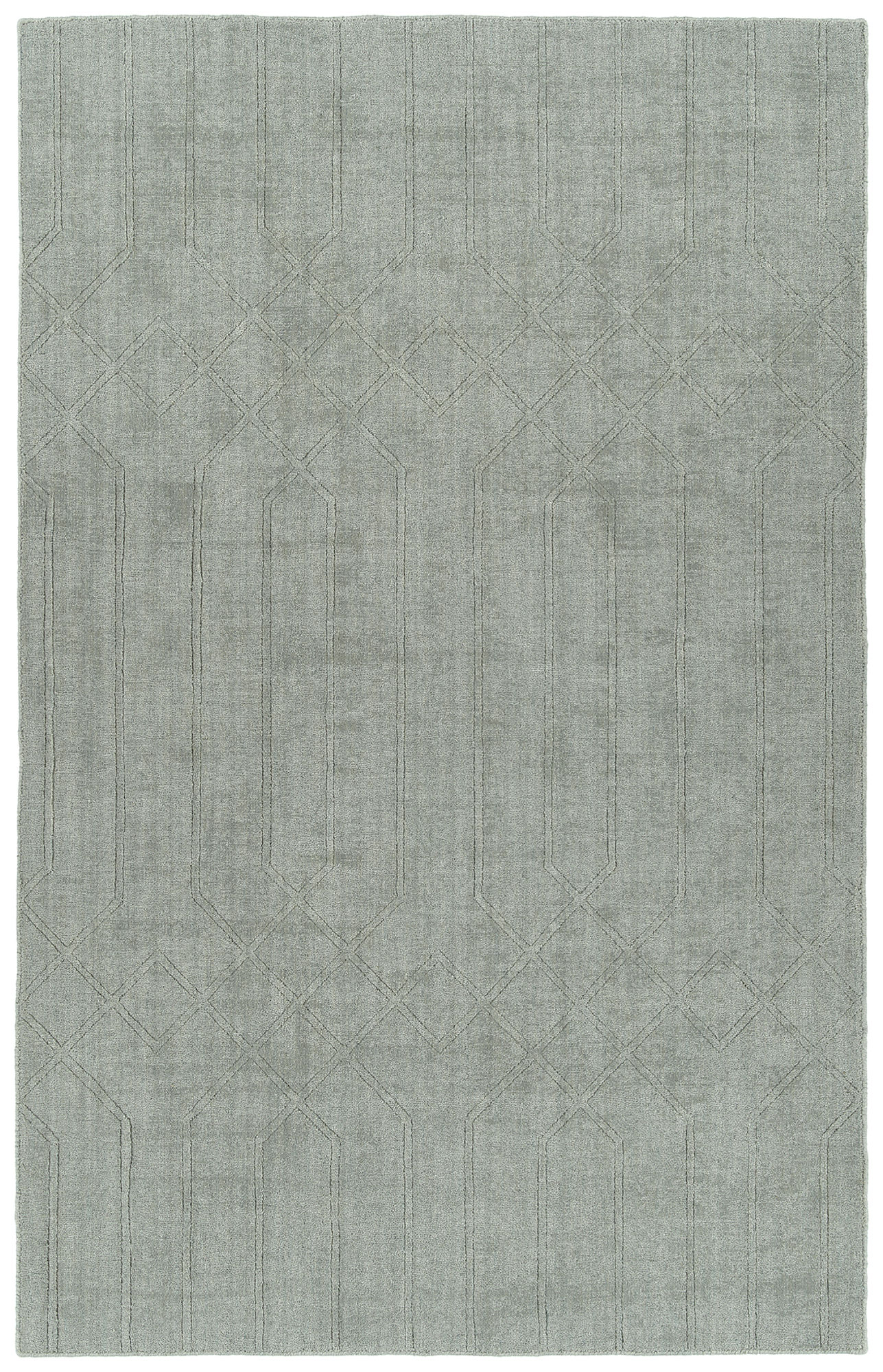 Kaleen Minkah Collection Light Silver Throw Rug 2' x 3'