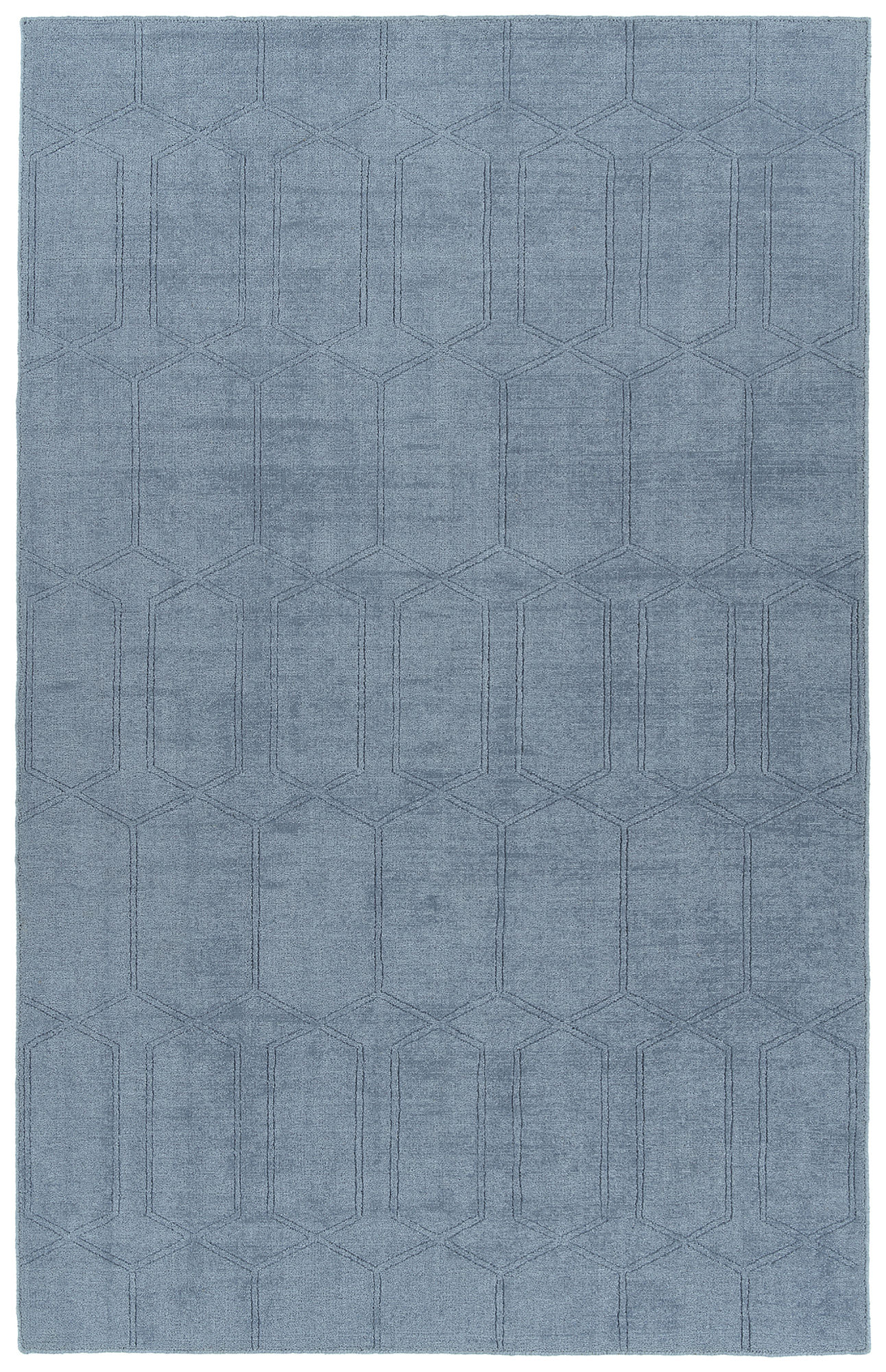 Kaleen Minkah Collection Light Blue Throw Rug 3' x 5'