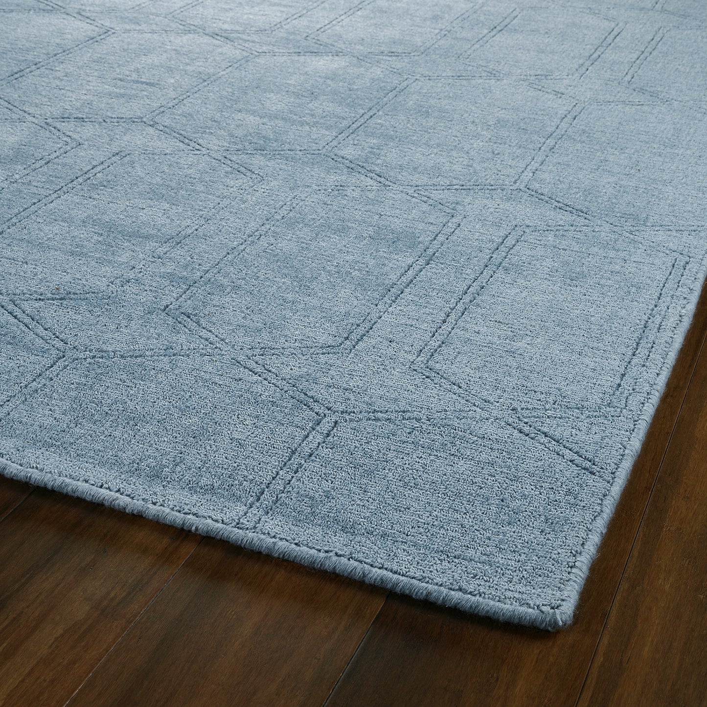 Kaleen Minkah Collection Light Blue Area Rug 5' x 7'