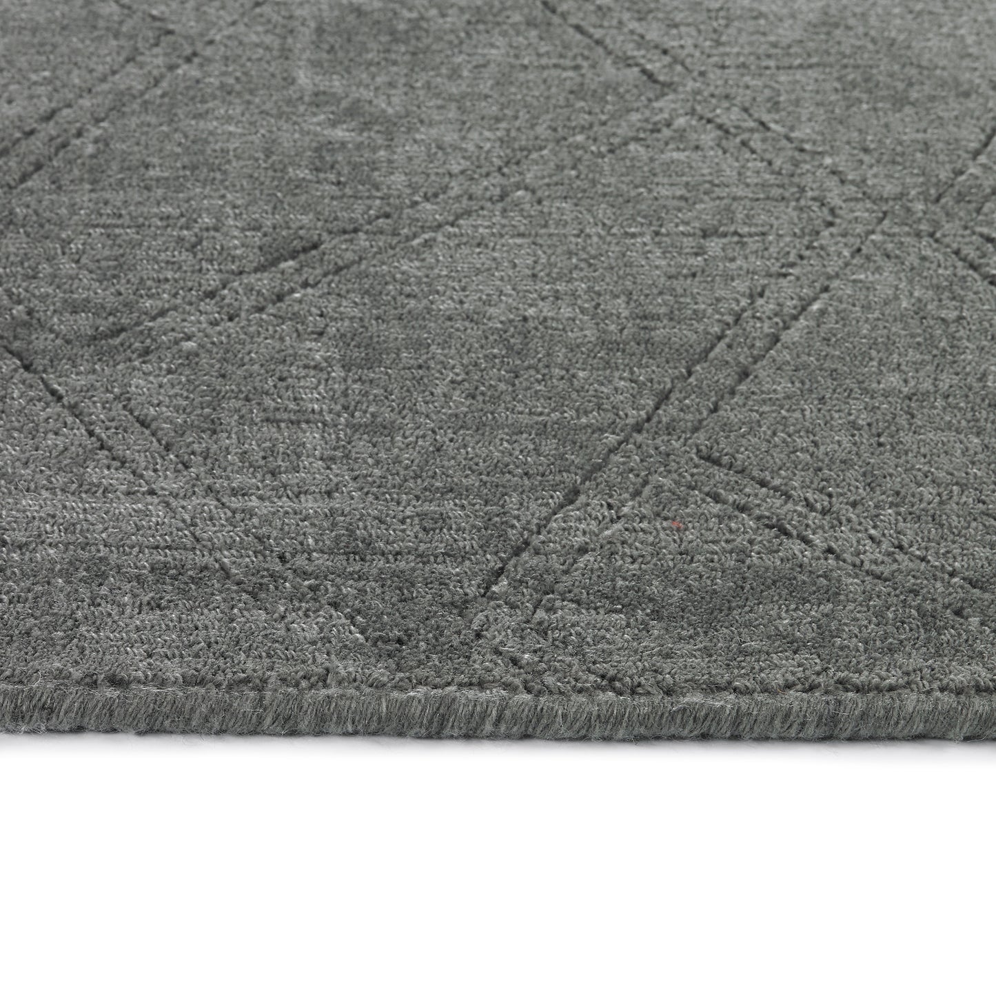 Kaleen Minkah Collection Dark Charcoal Throw Rug 2' x 3'
