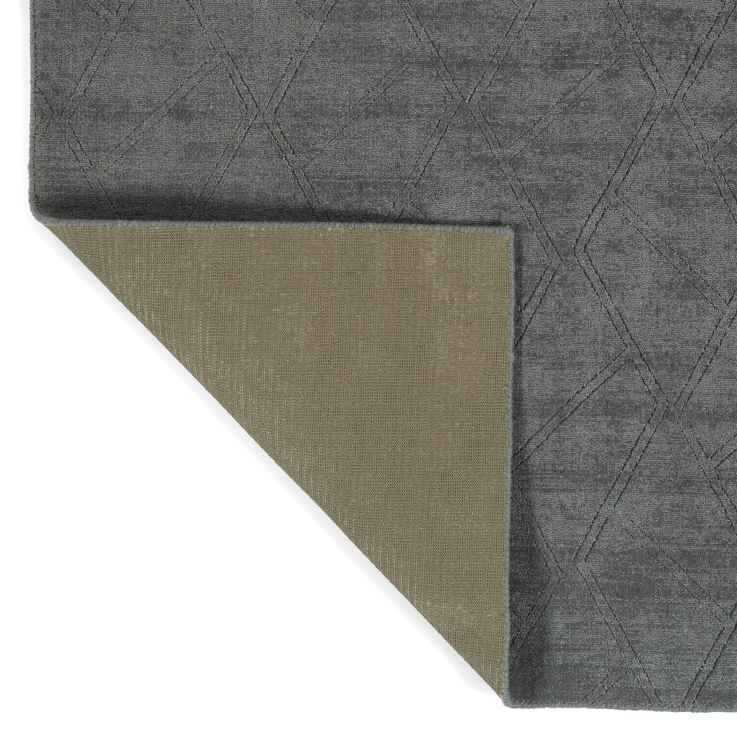 Kaleen Minkah Collection Dark Charcoal Throw Rug 2' x 3'