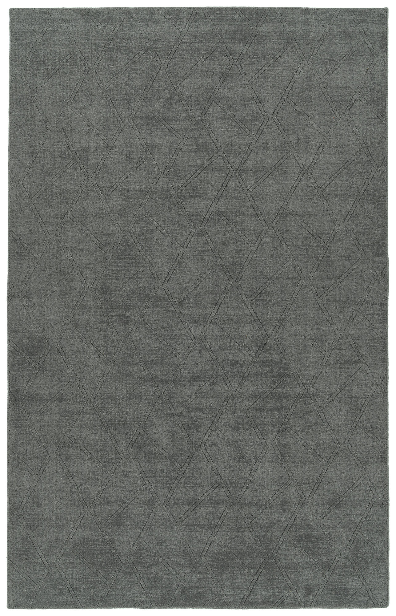 Kaleen Minkah Collection Dark Charcoal Throw Rug 3' x 5'