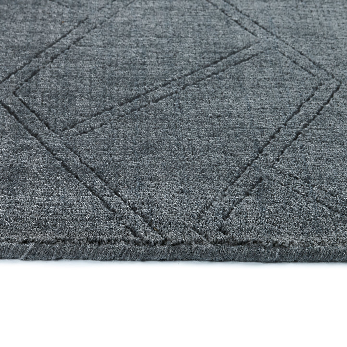 Kaleen Minkah Collection Dark Steel Throw Rug 3' x 5'
