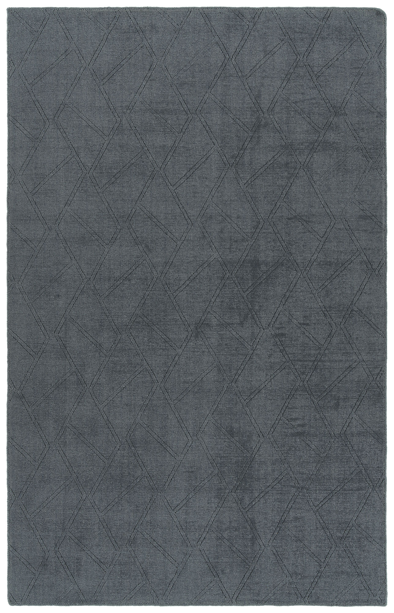 Kaleen Minkah Collection Dark Steel Throw Rug 2' x 3'