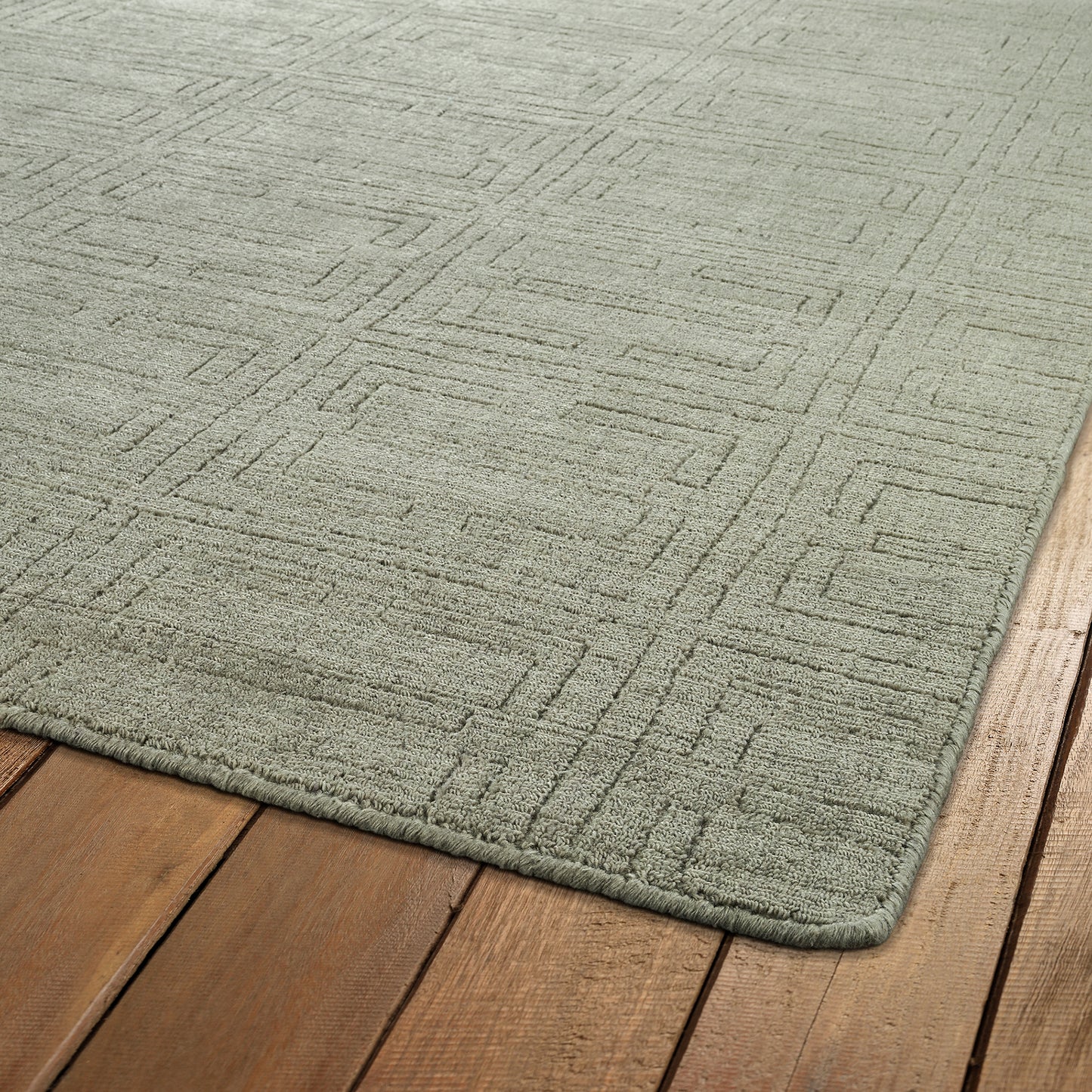 Kaleen Minkah Collection Light Grey Throw Rug 3' x 5'