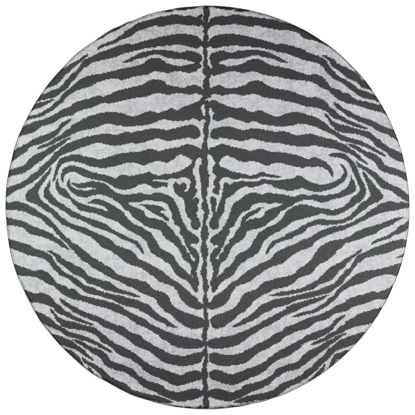 Indoor/Outdoor Mali ML1 Flannel Washable 6' x 6' Round Rug