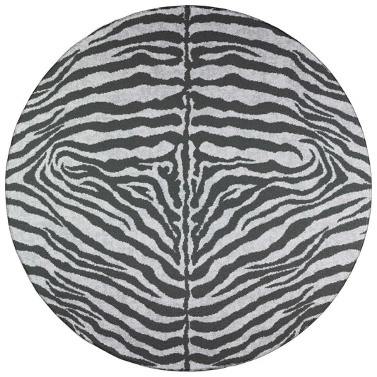 Indoor/Outdoor Mali ML1 Flannel Washable 8' x 8' Round Rug