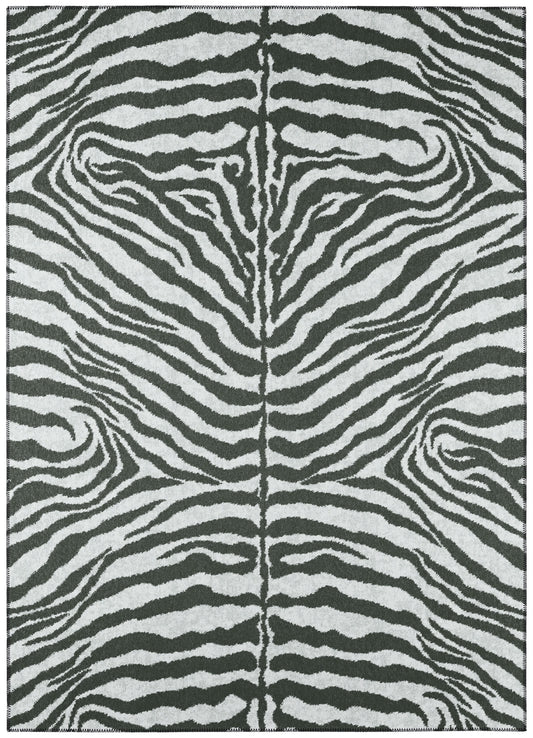 Indoor/Outdoor Mali ML1 Flannel Washable 9' x 12' Rug