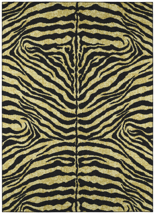 Indoor/Outdoor Mali ML1 Gold Washable 3' x 5' Rug