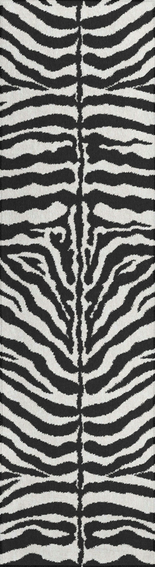 Indoor/Outdoor Mali ML1 Ivory Washable 2'3" x 12' Runner Rug