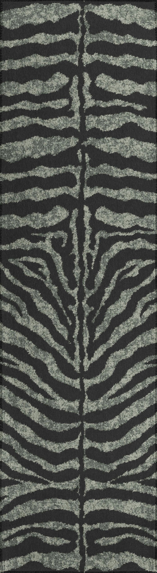 Indoor/Outdoor Mali ML1 Midnight Washable 2'3" x 12' Runner Rug