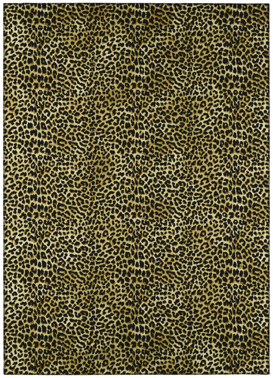 Indoor/Outdoor Mali ML2 Gold Washable 10' x 14' Rug