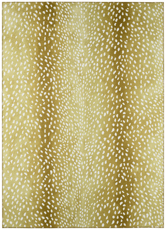 Indoor/Outdoor Mali ML3 Gold Washable 10' x 14' Rug