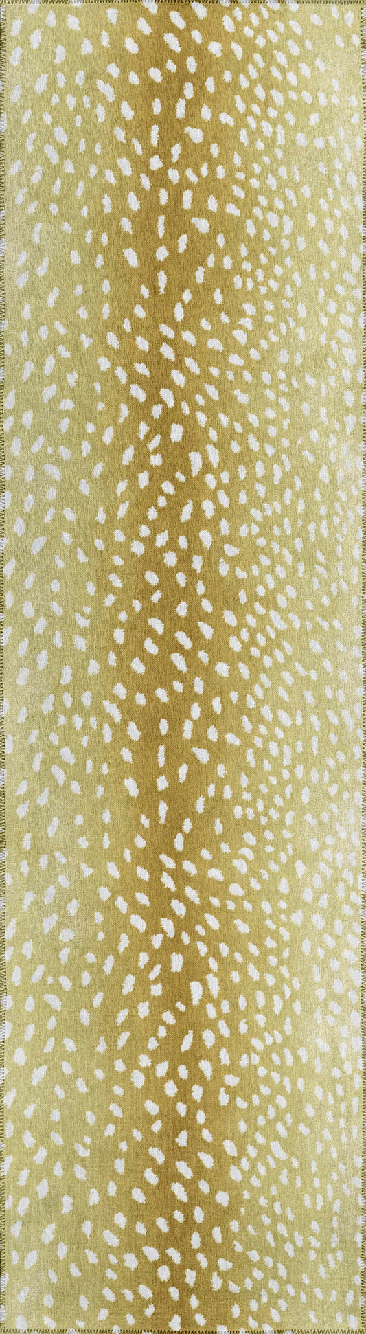 Indoor/Outdoor Mali ML3 Gold Washable 2'3" x 7'6" Runner Rug