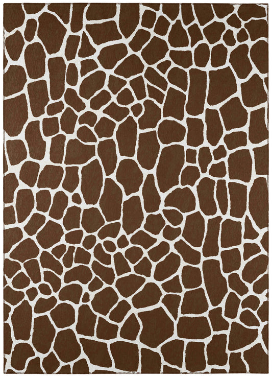 Indoor/Outdoor Mali ML4 Chocolate Washable 3' x 5' Rug
