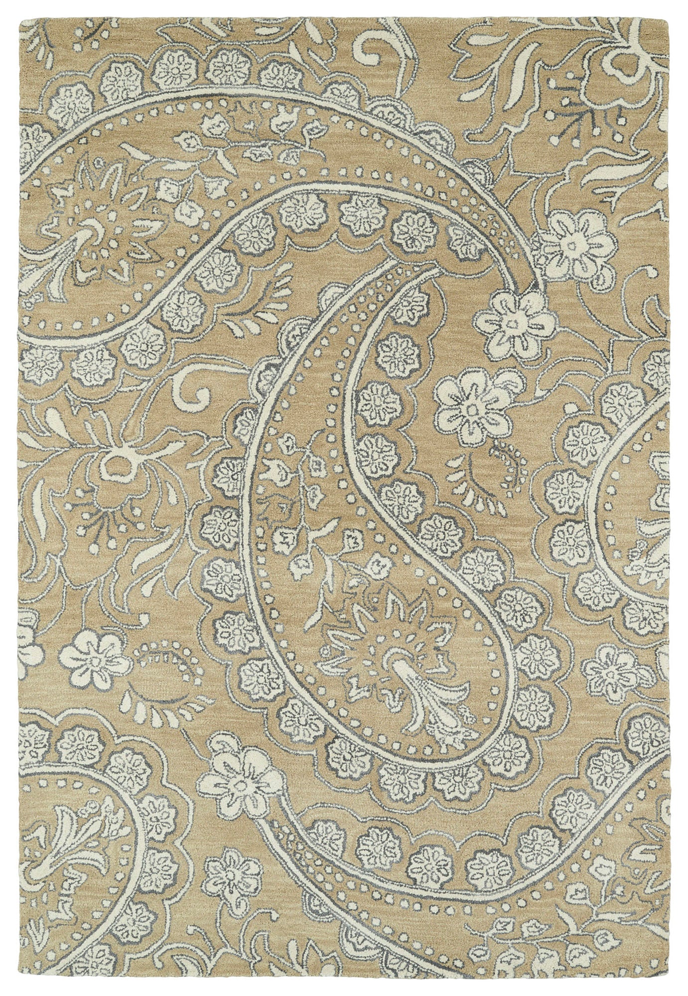 Kaleen Melange Collection Light Camel Throw Rug 2' x 3'