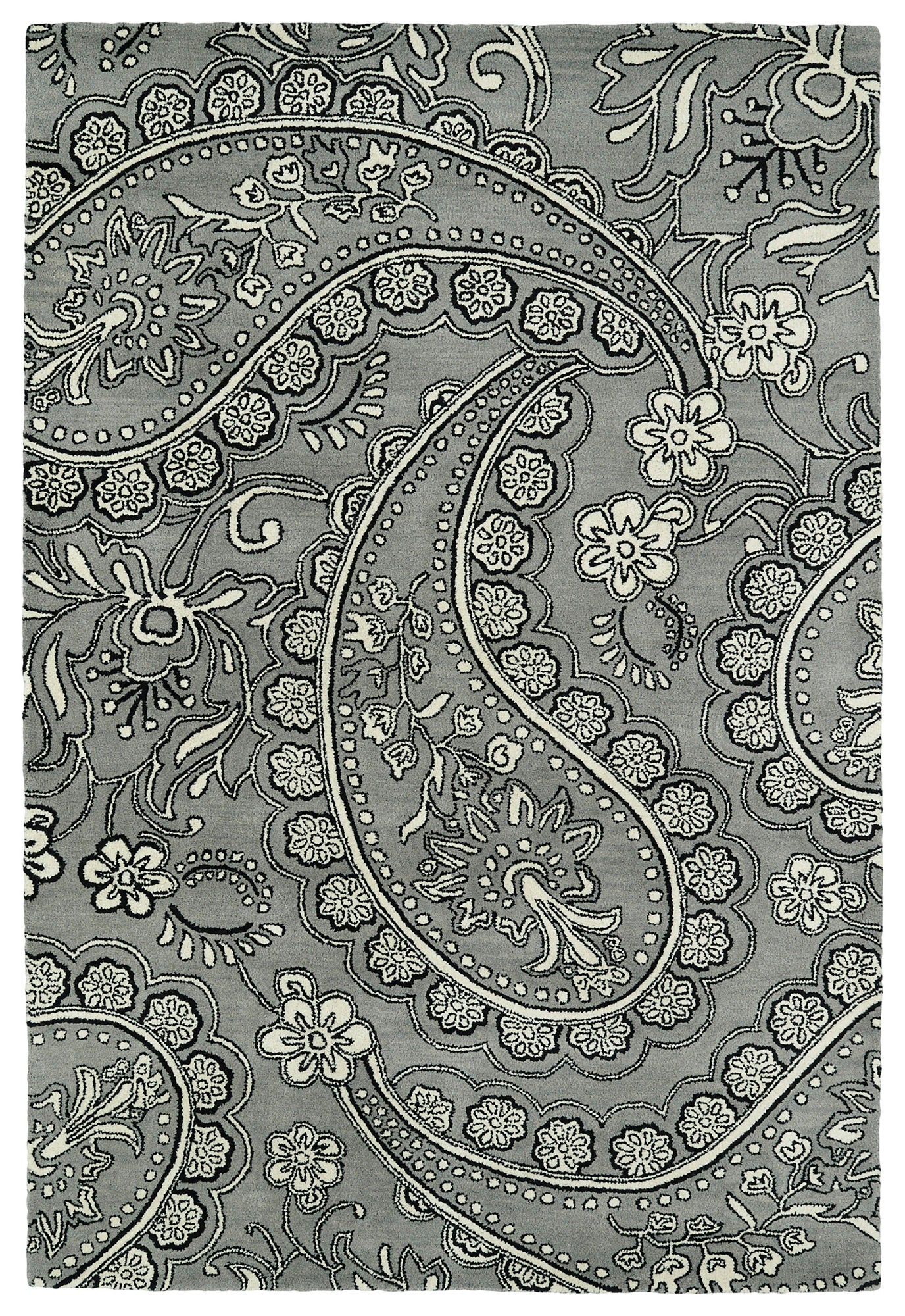 Kaleen Melange Collection Dark Grey Throw Rug 3' x 5'