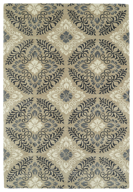 Kaleen Melange Collection Mushroom Charocal Area Rug 8' x 10'