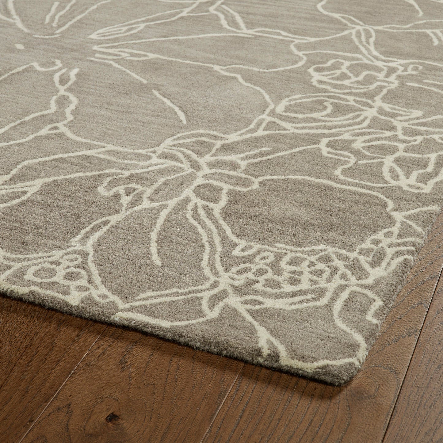 Kaleen Melange Collection Dark Taupe  Throw Rug 3' x 5'