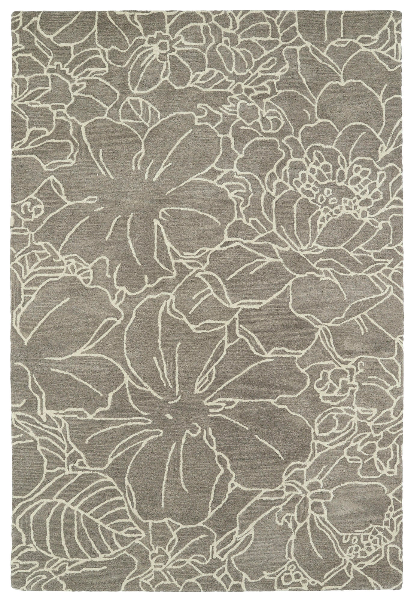 Kaleen Melange Collection Dark Taupe  Throw Rug 2' x 3'