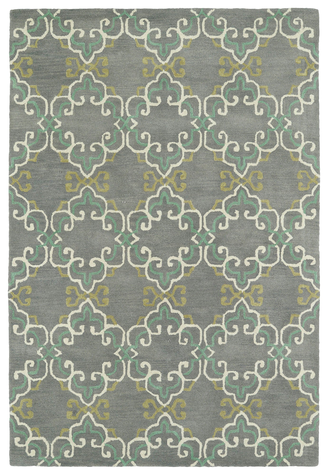 Kaleen Melange Collection Pewter Ivory Throw Rug 3' x 5'