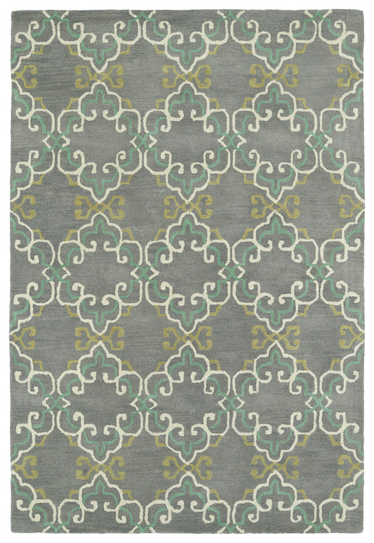 Kaleen Melange Collection Pewter Ivory Area Rug 9' x 12'