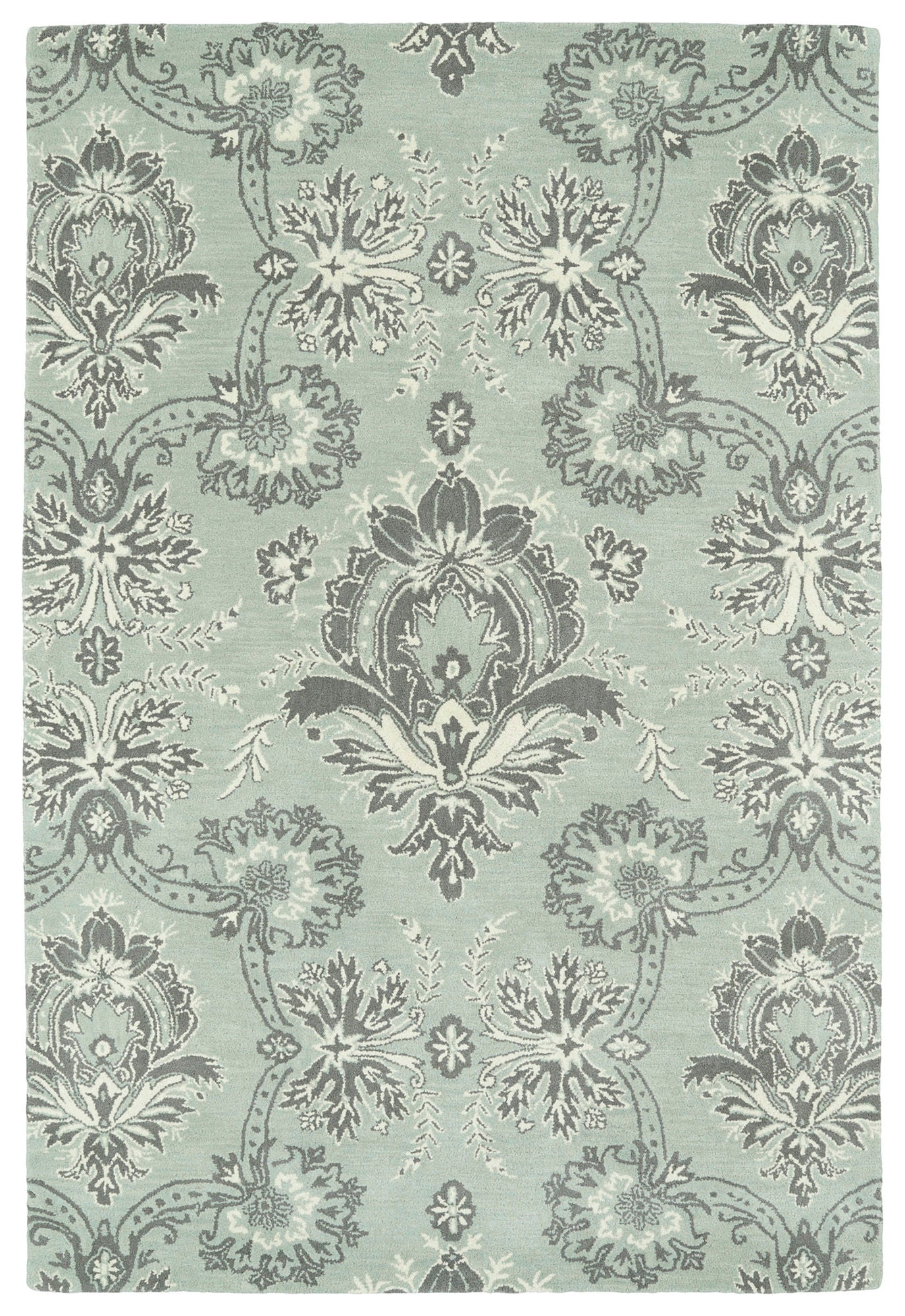 Kaleen Melange Collection Mint Gray Throw Rug 2' x 3'