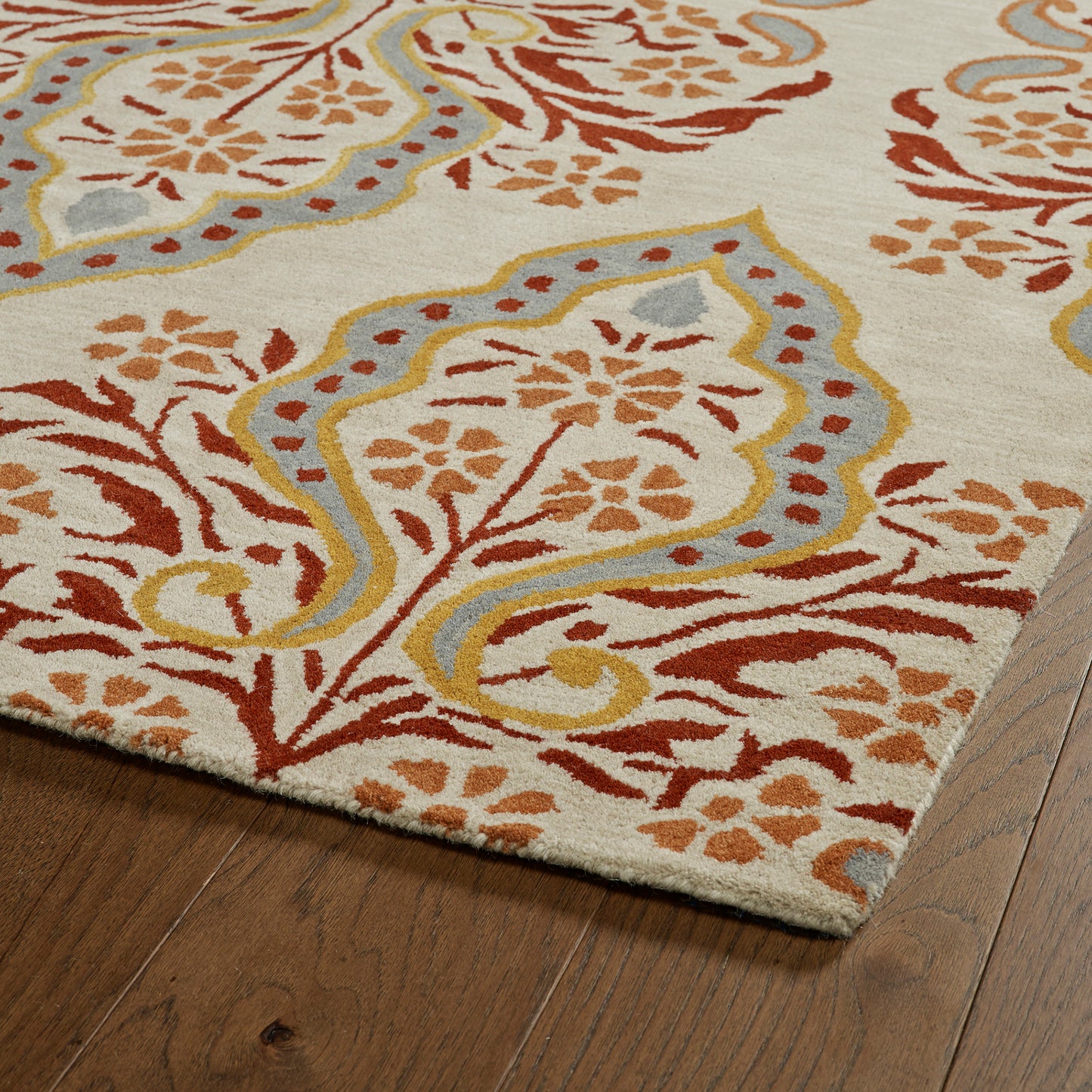 Kaleen Melange Collection Mushroom Brick Throw Rug 3' x 5'