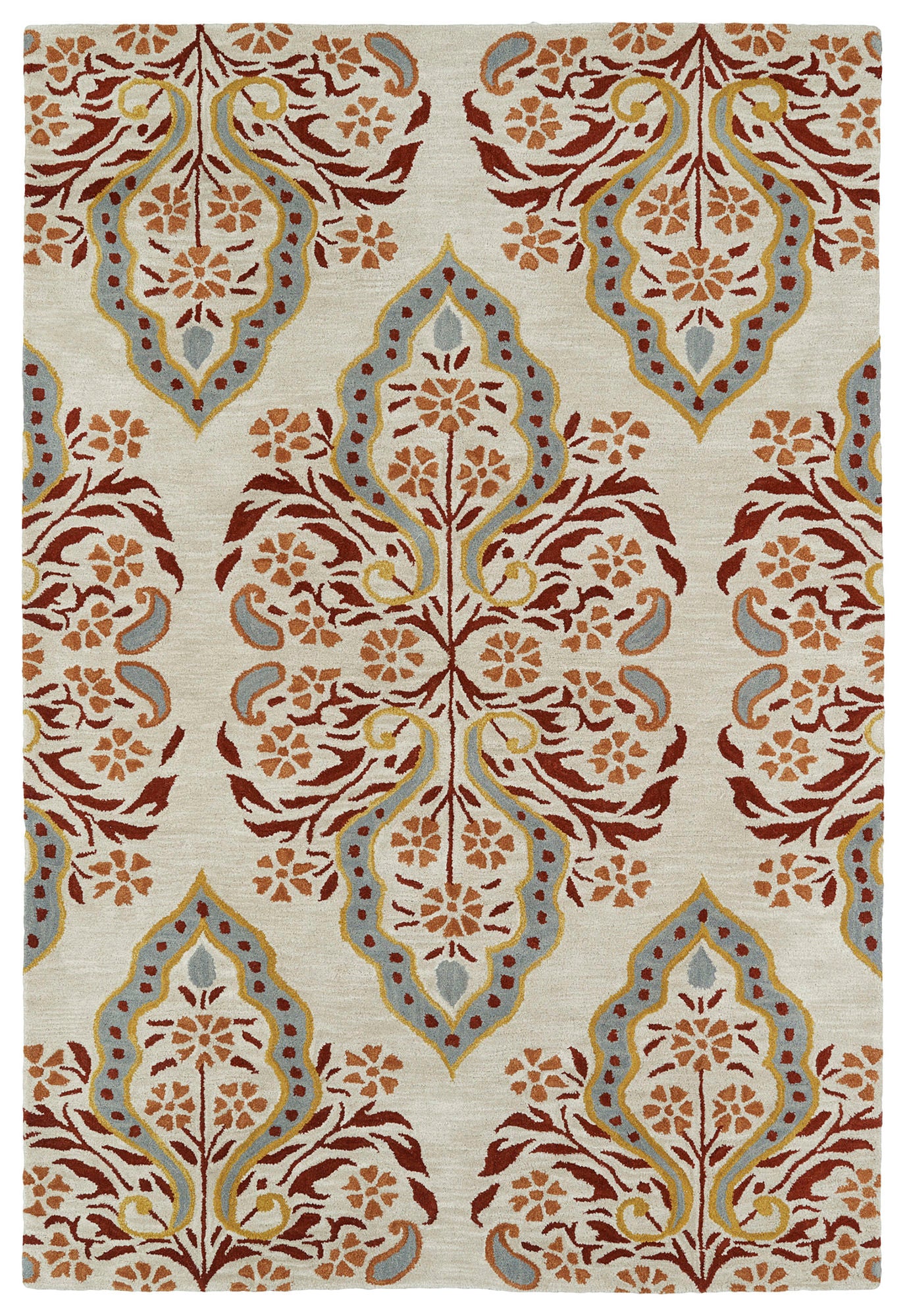 Kaleen Melange Collection Mushroom Brick Throw Rug 2' x 3'