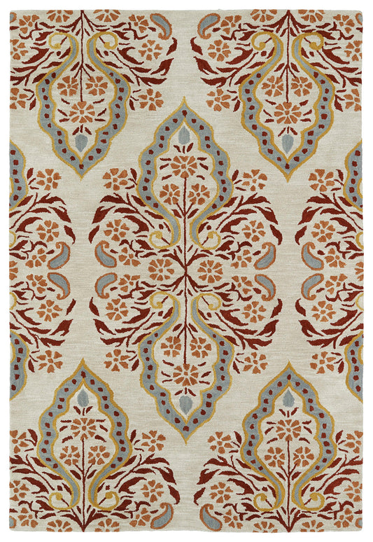 Kaleen Melange Collection Mushroom Brick Area Rug 8' x 10'