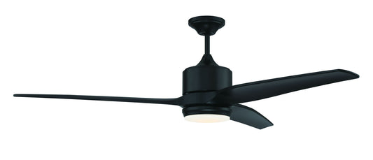 60" Mobi Ceiling Fan with Flat Black Blades, Remotes and LED Light Included