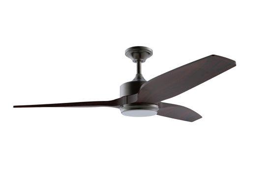 60" Mobi Ceiling Fan Oiled Bronze w/ Mahogany Blades, Remotes & LED Light