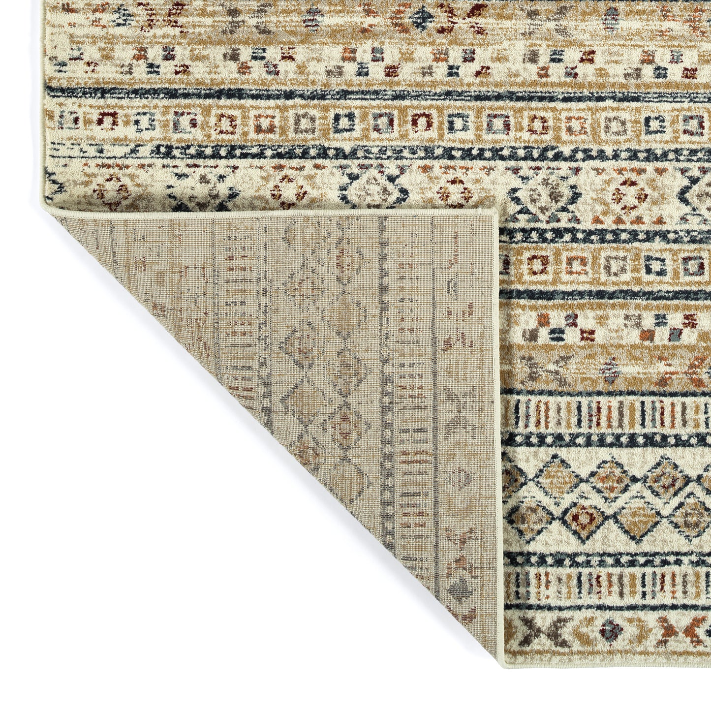 Kaleen Memphis Sand Navy Area Rug 5'3" x 7'6"