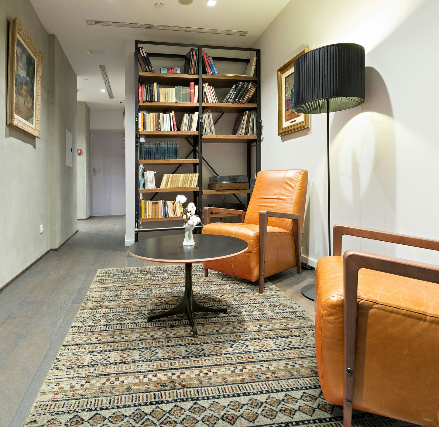 Kaleen Memphis Sand Navy Area Rug 5'3" x 7'6"