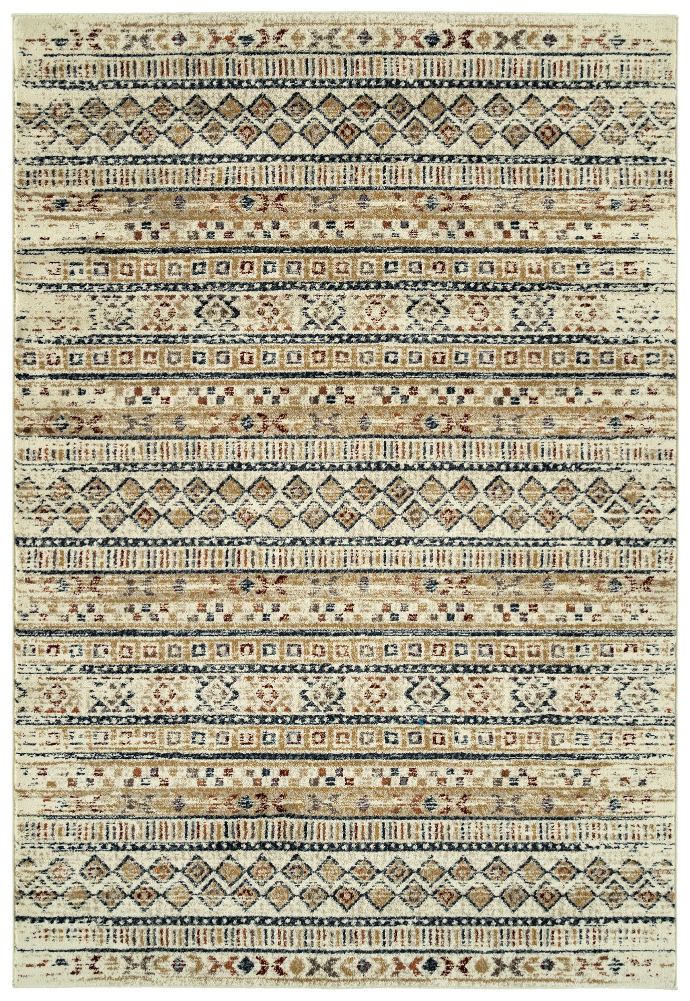 Kaleen Memphis Sand Navy Runner 2' x 7'8"