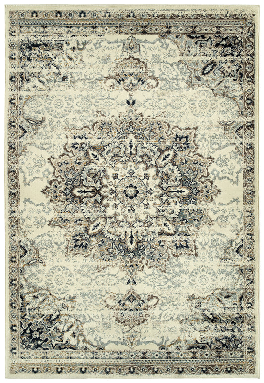 Kaleen Memphis Light Ivory Area Rug 5'3" x 7'6"