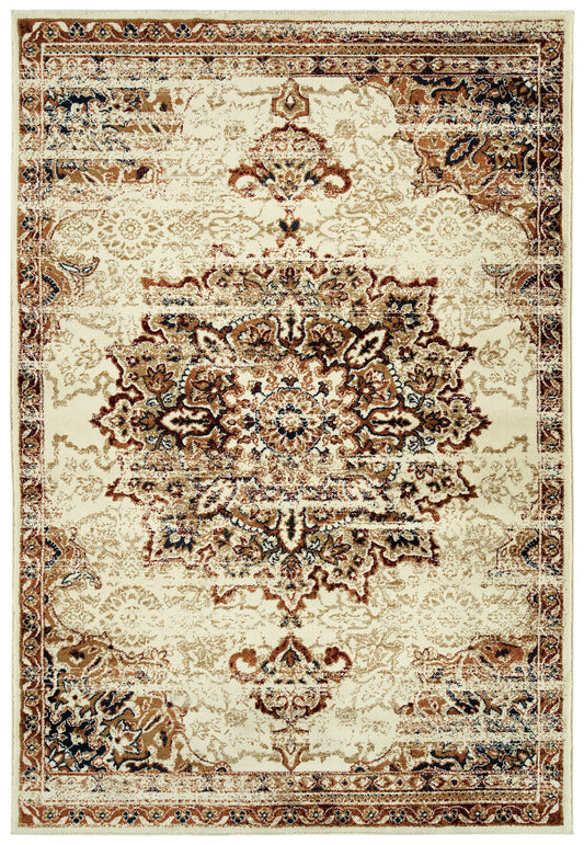 Kaleen Memphis Light Cream Area Rug 5'3" x 7'6"