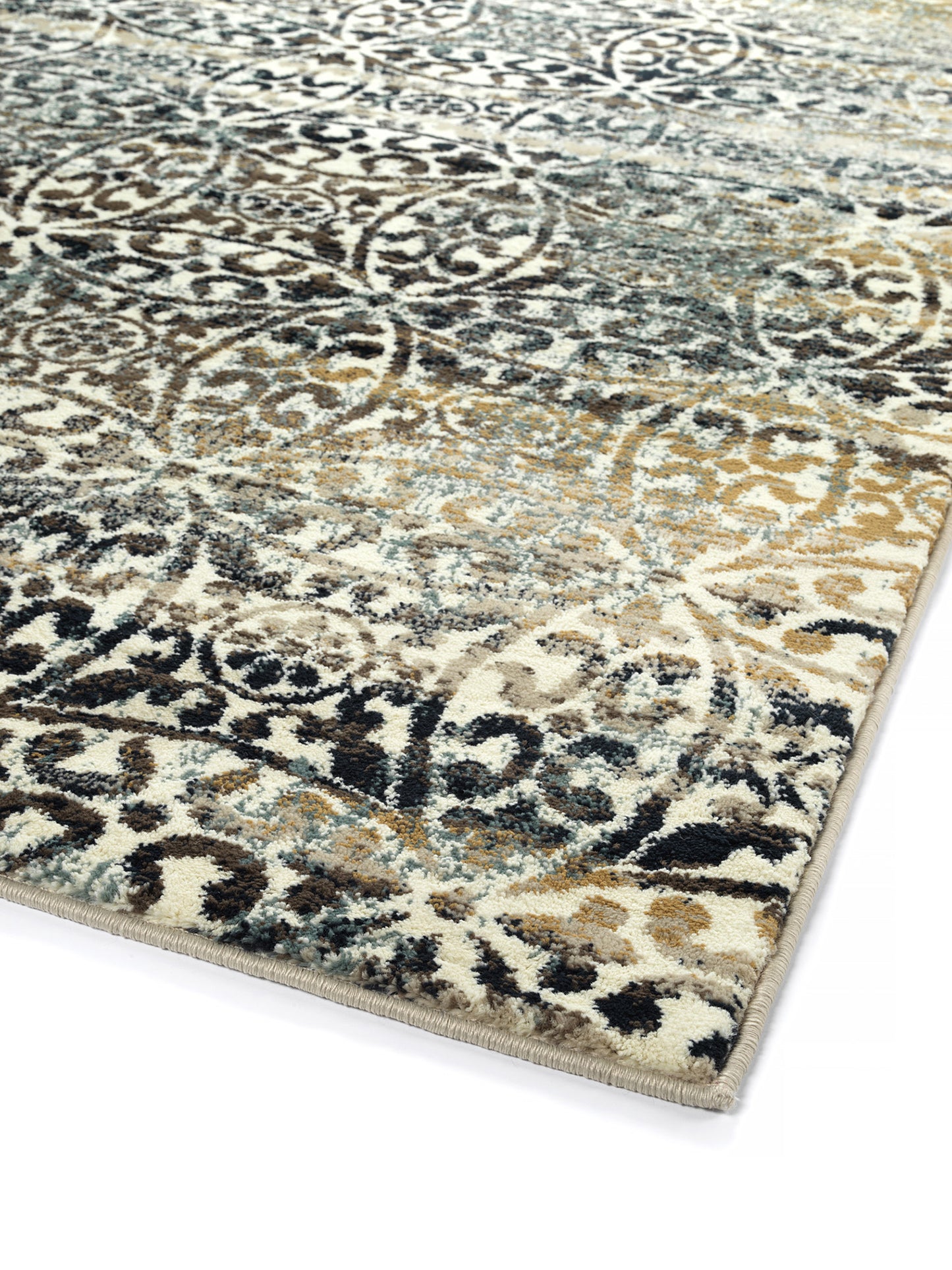 Kaleen Memphis Multi Chocolate Area Rug 5'3" x 7'6"